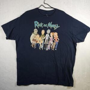 Rick And Morty Graphic Adult Swim T-Shirt Men's Adult‎ Size 2X Short Sleeve